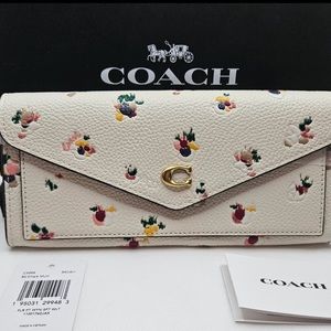 Wyn Soft Wallet With Paint Dab Floral Print